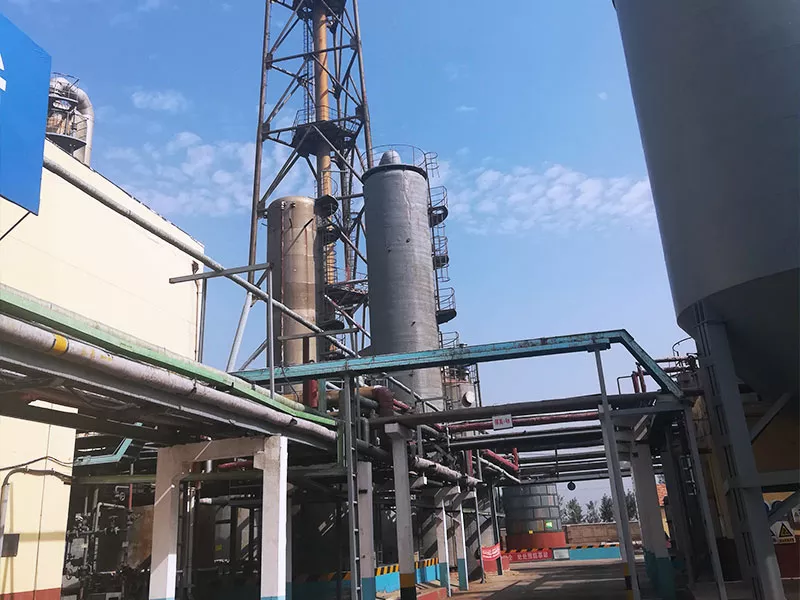 Outside the factory